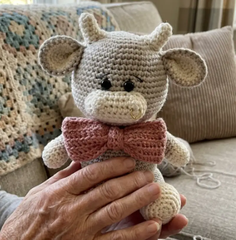 Complimentary Beginner Friendly crochet pattern: Asher the Ox Amigurumi Pattern - Simple to follow guide