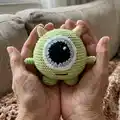 Mike Wazowski Amigurumi Pattern step 4 - final assembly and finishing