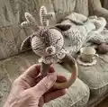 Rattle Deer Amigurumi Pattern step 4 - final assembly and finishing