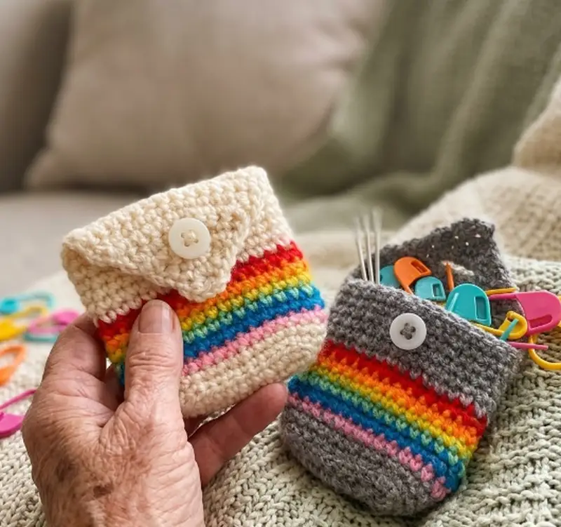 Complimentary Beginner Friendly crochet pattern: Pixie pocket Pouch Pattern - Simple to follow guide