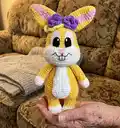 Cute Bunny Amigurumi Pattern step 1 - construction progress