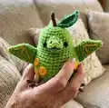 Pearodactyl Amigurumi Pattern step 1 - construction progress