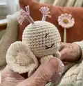 Elvina the Delicate Butterfly Amigurumi Pattern step 2 - assembly progress