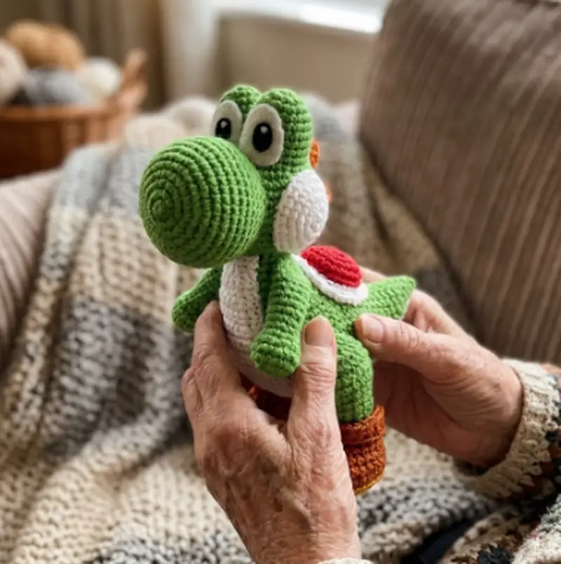 Complimentary Intermediate crochet pattern: Yoshi Amigurumi Pattern - Simple to follow guide