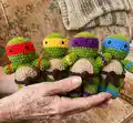 Ninja Turtle Amigurumi Pattern step 1 - construction progress
