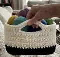 Any-Size Square Container Crochet Pattern step 1 - construction progress