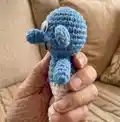 Smurf Amigurumi Pattern step 2 - assembly progress