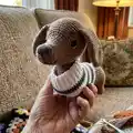 Yumi the Dachshund Amigurumi Pattern step 4 - final assembly and finishing