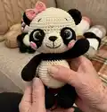 Cute Panda Amigurumi Pattern step 4 - final assembly and finishing