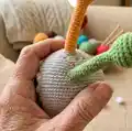 SpaceBall Amigurumi Pattern step 2 - assembly progress