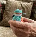 Kingfisher Amigurumi Pattern step 3 - details and accessories