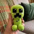 Creeper Amigurumi Pattern step 1 - construction progress