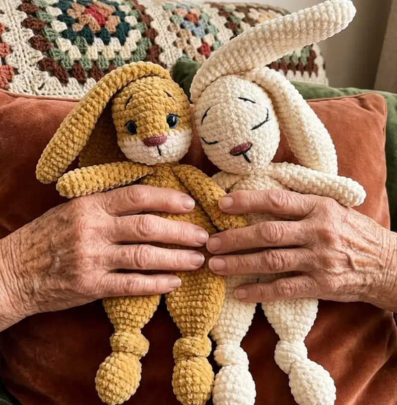 Complimentary Intermediate crochet pattern: Plush snuggler BUNNY Amigurumi Pattern - Simple to follow guide
