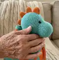 Dino Backpack Pattern step 2 - assembly progress