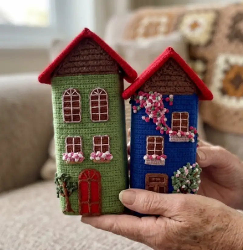 Complimentary Intermediate crochet pattern: Big Houses Amigurumi Pattern - Simple to follow guide