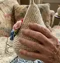 Hanging Basket Set Pattern step 2 - assembly progress