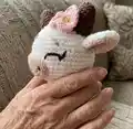 Cuddle me cow Amigurumi Pattern step 2 - assembly progress