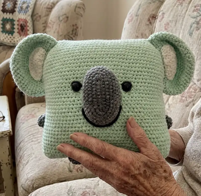 Complimentary Intermediate crochet pattern: Koala Pillow Amigurumi Pattern - Simple to follow guide
