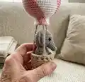 Hot Air Balloon Baby Mobile Amigurumi Pattern step 2 - assembly progress