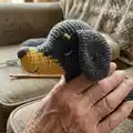 Yumi the Dachshund Bicolor Amigurumi Pattern step 2 - assembly progress