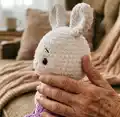 Lily Bunny Amigurumi Pattern step 2 - assembly progress