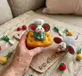 Mochi-Mouse Loves Cheese Amigurumi Pattern step 4 - final assembly and finishing