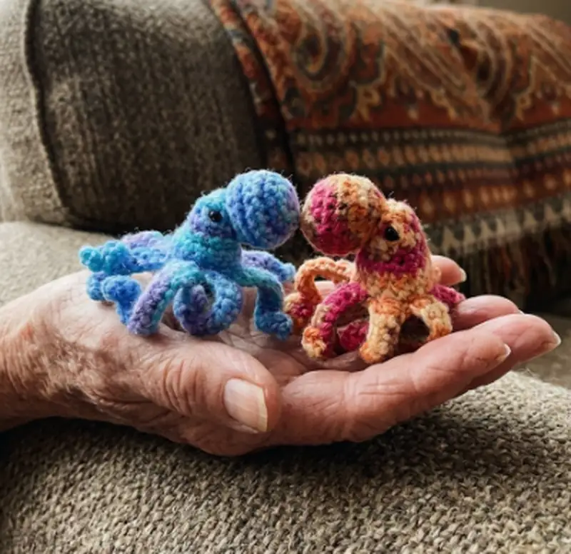 Complimentary Intermediate crochet pattern: Grumpy Mini Octopus Amigurumi Pattern - Simple to follow guide