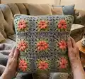 Flower Garden Throw Pillow Pattern step 1 - construction progress