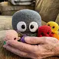 Octopus Surprise Amigurumi Pattern step 4 - final assembly and finishing