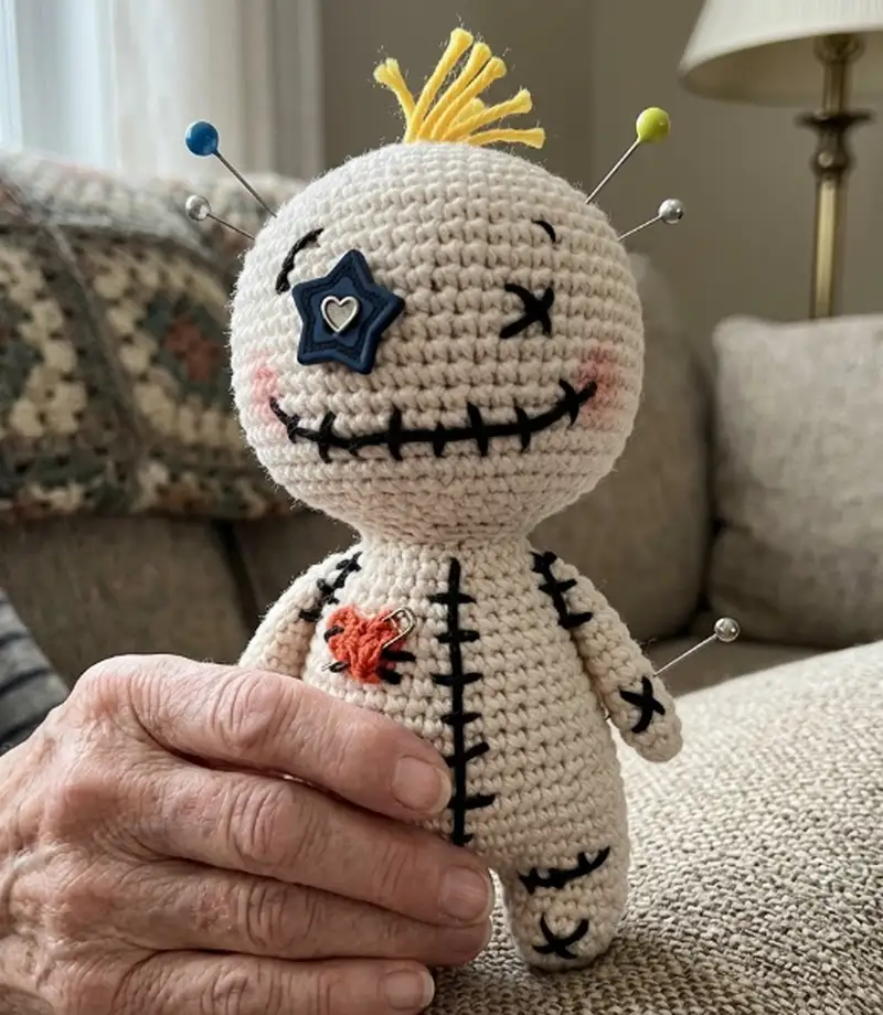 Complimentary Intermediate crochet pattern: Voodoo Doll Amigurumi Pattern - Simple to follow guide