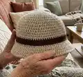 Bucket Hat Crochet Pattern step 4 - final assembly and finishing