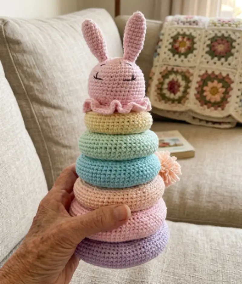 Complimentary Intermediate crochet pattern: Rainbow Bunny Amigurumi Pattern - Simple to follow guide