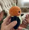 Mini Pumpkin Man Amigurumi Pattern step 3 - details and accessories