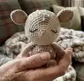 Opale the Little Fawn Amigurumi Pattern step 1 - construction progress