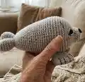 Mini Seal Amigurumi Pattern step 2 - assembly progress