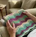 Mary Wave Baby Blanket Pattern step 1 - construction progress