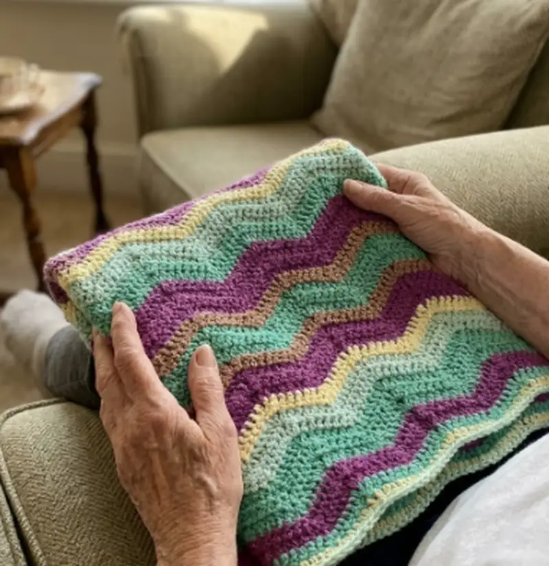Complimentary Beginner Friendly crochet pattern: Mary Wave Baby Blanket Pattern - Simple to follow guide