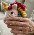 Unicorn & Hatching Baby Amigurumi Pattern step 2 - assembly progress