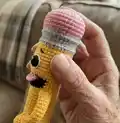 Bobby the Pencil Amigurumi Pattern step 2 - assembly progress