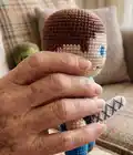 Steve & Zombie Amigurumi Pattern step 2 - assembly progress