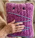 Crochet PopTart Pattern step 1 - construction progress