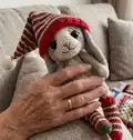 Christmas Bunny Amigurumi Pattern step 4 - final assembly and finishing