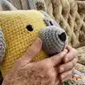 Pillow-dog Amigurumi Pattern step 2 - assembly progress