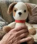 Puppy Chip Amigurumi Pattern step 4 - final assembly and finishing