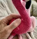 Florence the Flamingo Amigurumi Pattern step 3 - details and accessories