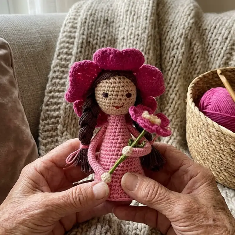 Complimentary Intermediate crochet pattern: Wild Rose Fairy Amigurumi Pattern - Simple to follow guide