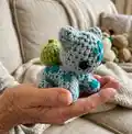 Bulbasaur Crochet Amigurumi Pattern step 1 - construction progress
