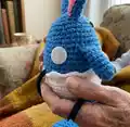 Azumarill Amigurumi Pattern step 2 - assembly progress