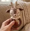 Rattle Deer Amigurumi Pattern step 4 - final assembly and finishing