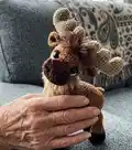 Ostin the Reindeer Amigurumi Pattern step 4 - final assembly and finishing